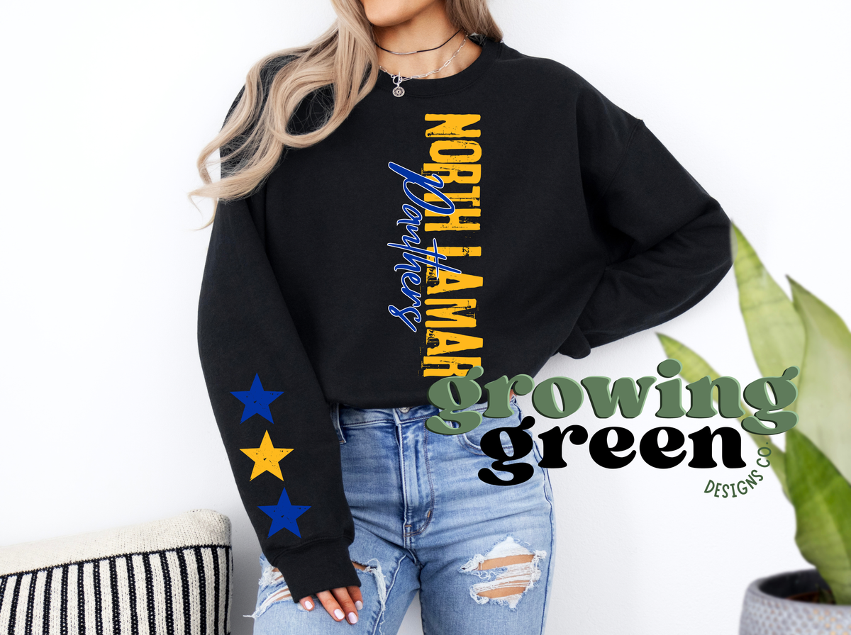Spirit Distressed Vertical Sweatshirt - CUSTOM