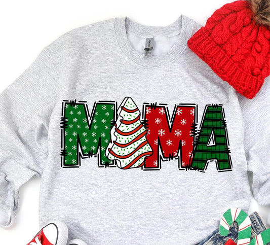 Mama Christmas Tree Cake