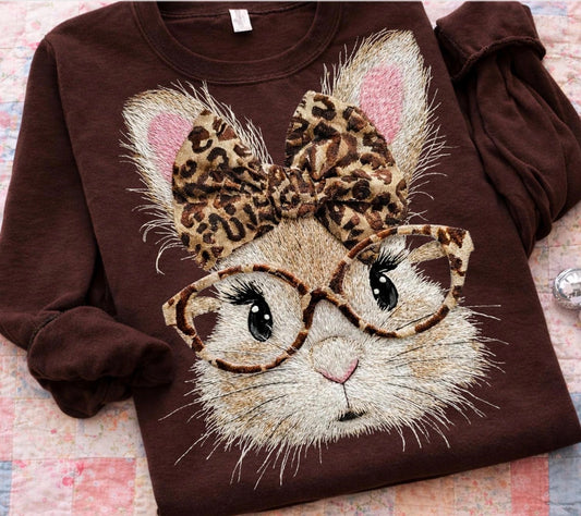 Bunny Leopard with Glasses