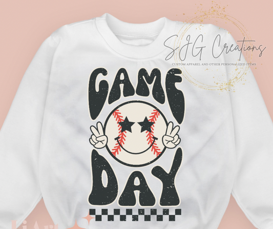 Game Day Baseball Smiley
