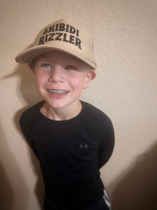 Skibidi Rizzler Youth Trucker Hat