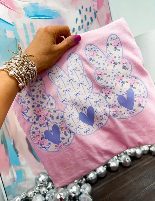 Purple Floral Bunnies