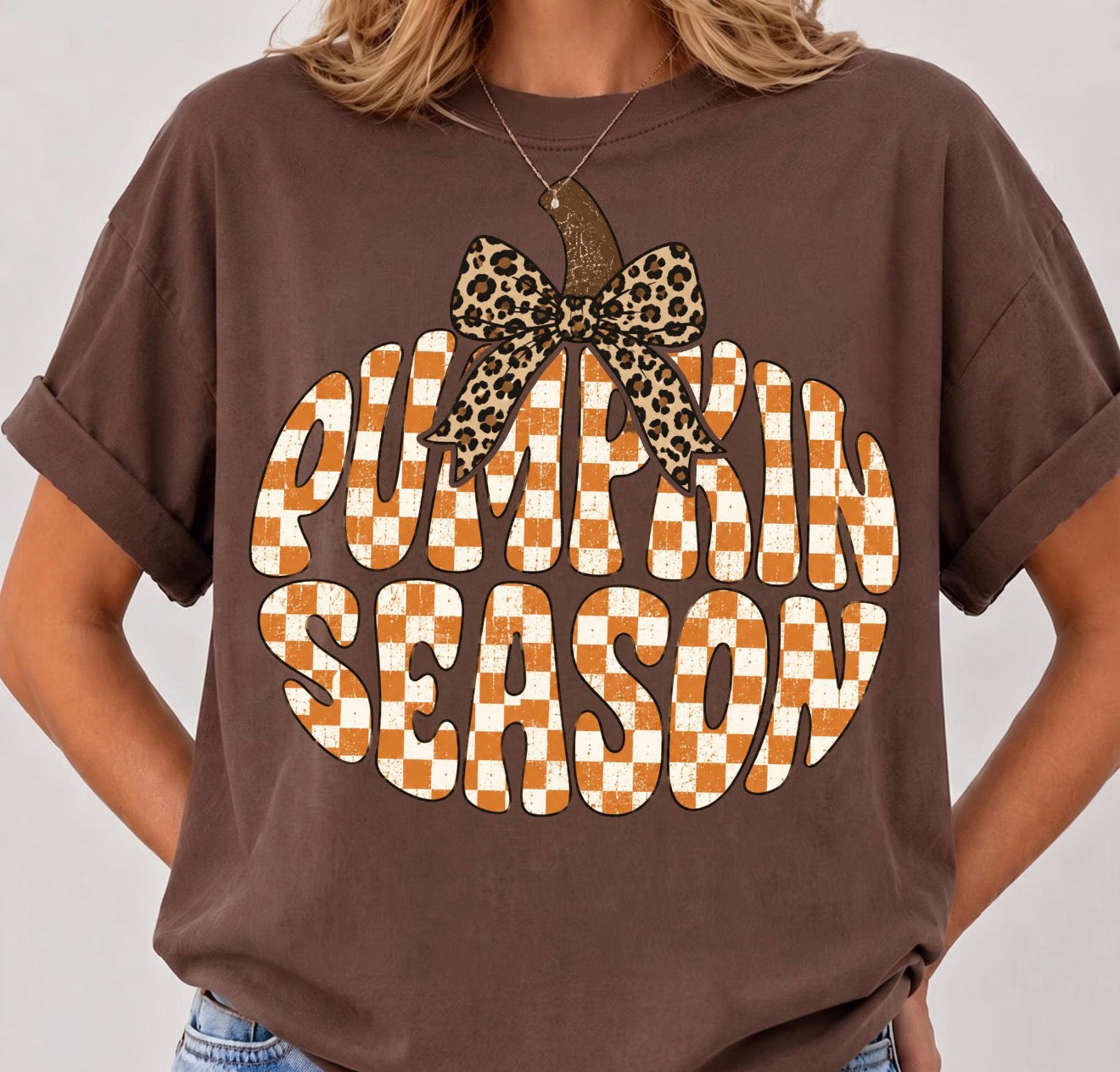 Pumpkin Season Checkered