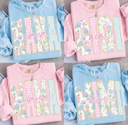 Preppy Floral - ANY NAME