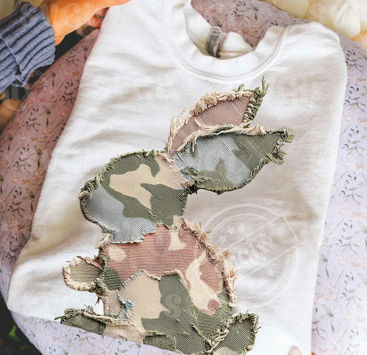 Camo Bunny Faux Patch