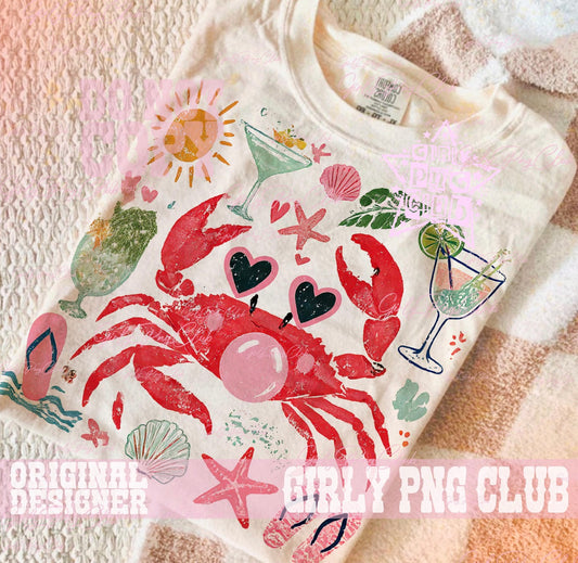 Preppy Crab Collage