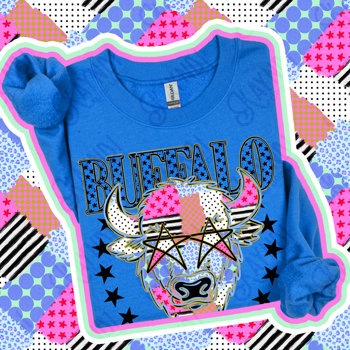 Patchwork Varsity Stars Mascot