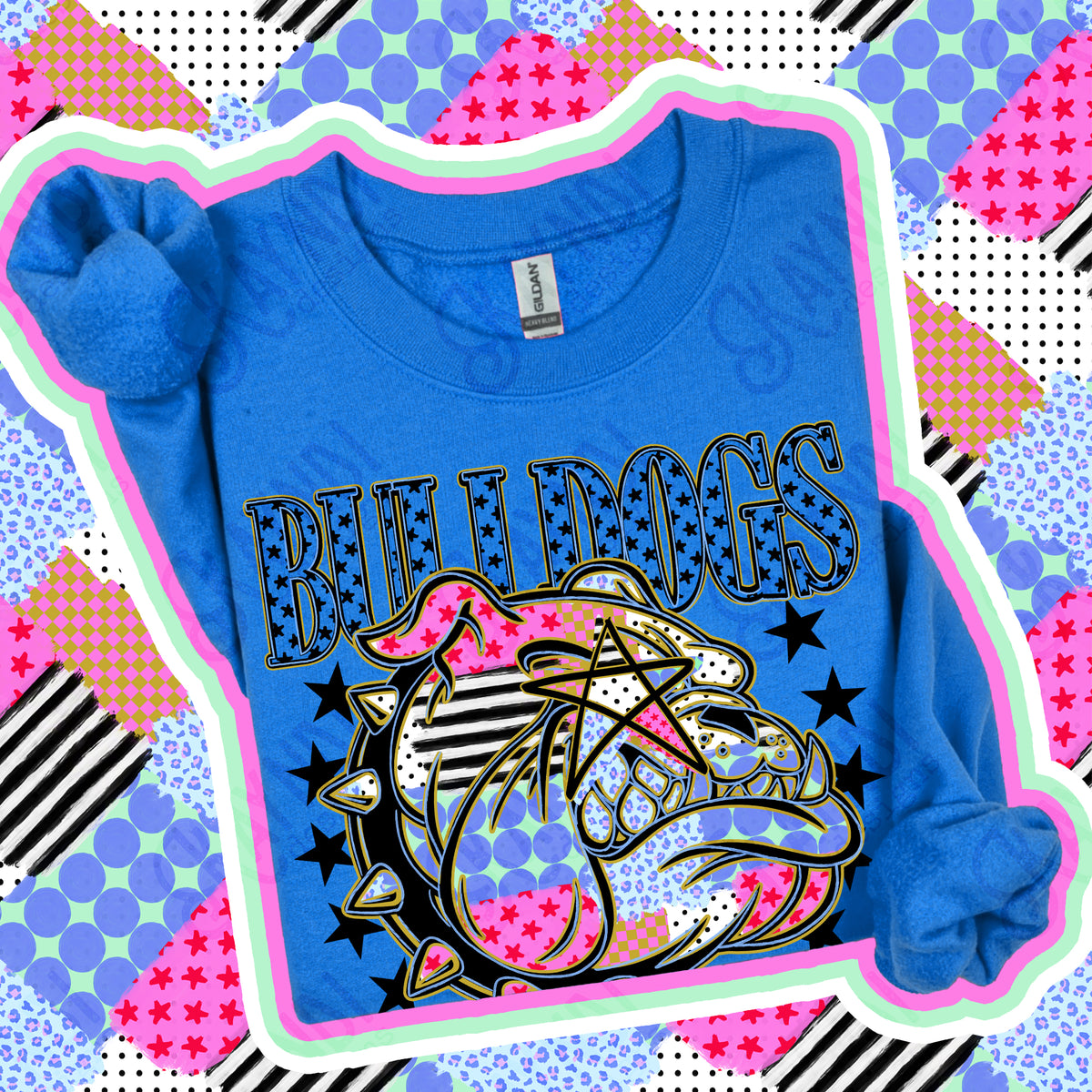 Patchwork Varsity Stars Mascot