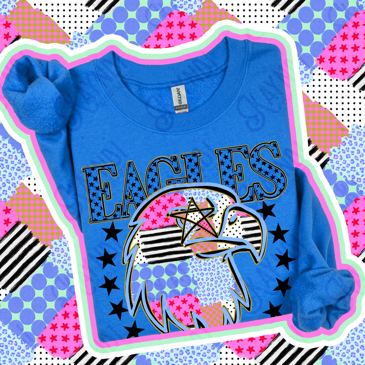 Patchwork Varsity Stars Mascot