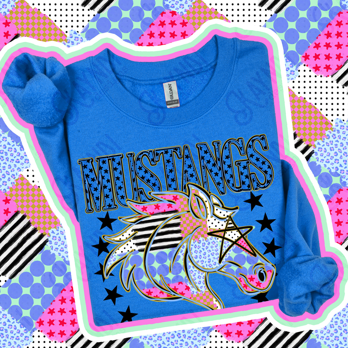 Patchwork Varsity Stars Mascot