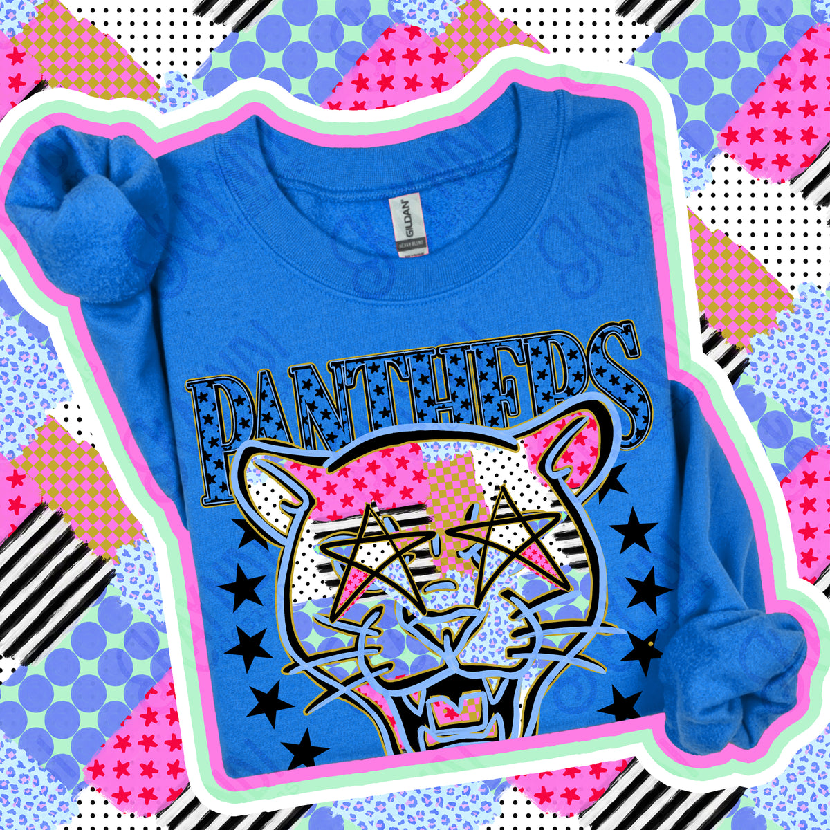 Patchwork Varsity Stars Mascot