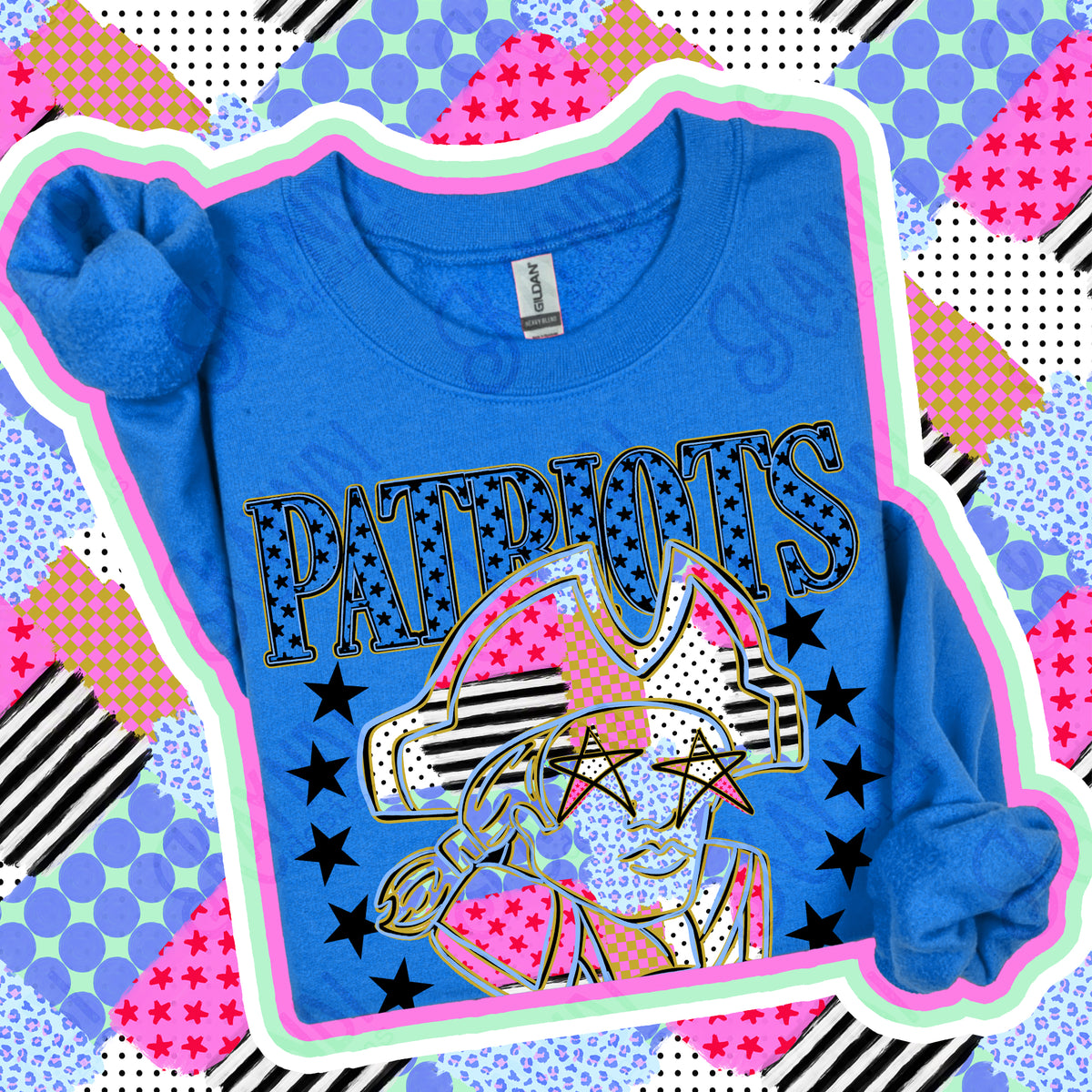 Patchwork Varsity Stars Mascot