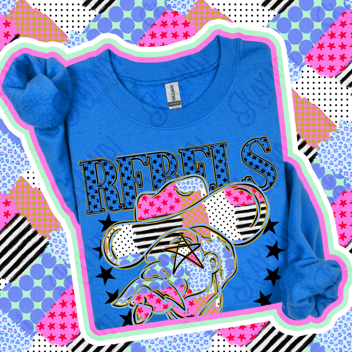 Patchwork Varsity Stars Mascot