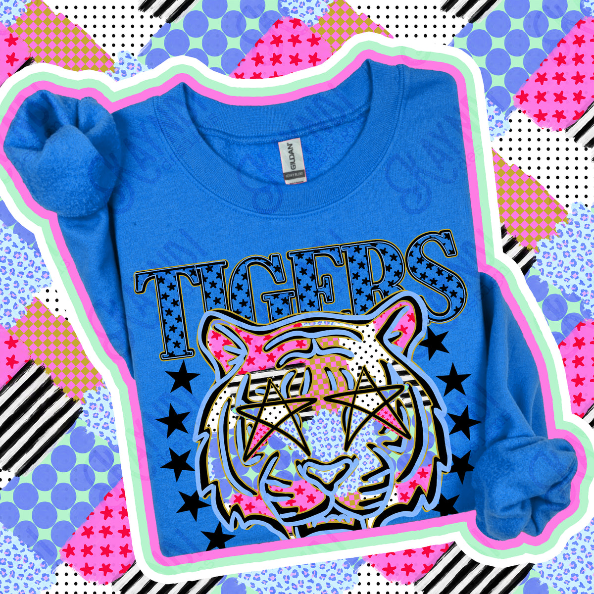 Patchwork Varsity Stars Mascot