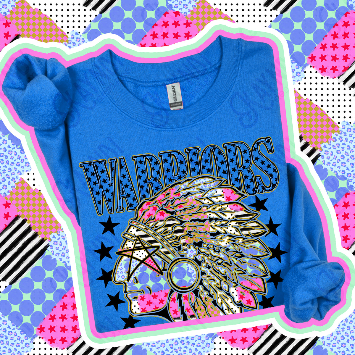 Patchwork Varsity Stars Mascot