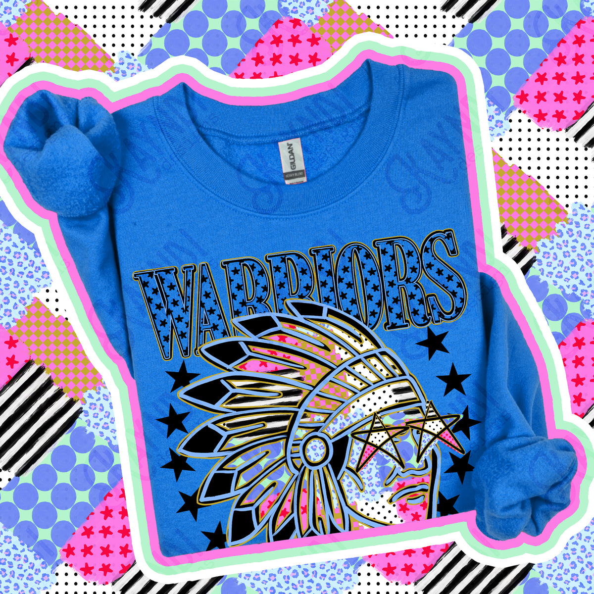 Patchwork Varsity Stars Mascot