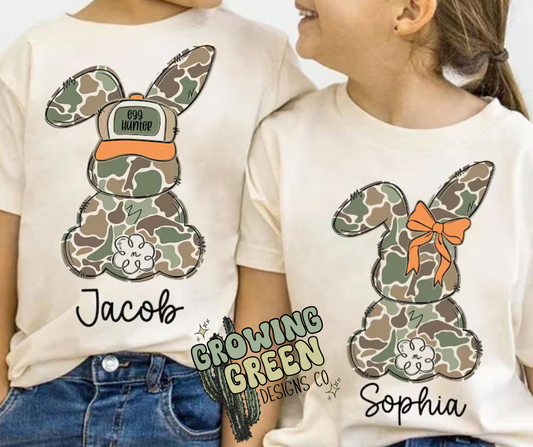 Camo Bunny Personalized - BOW