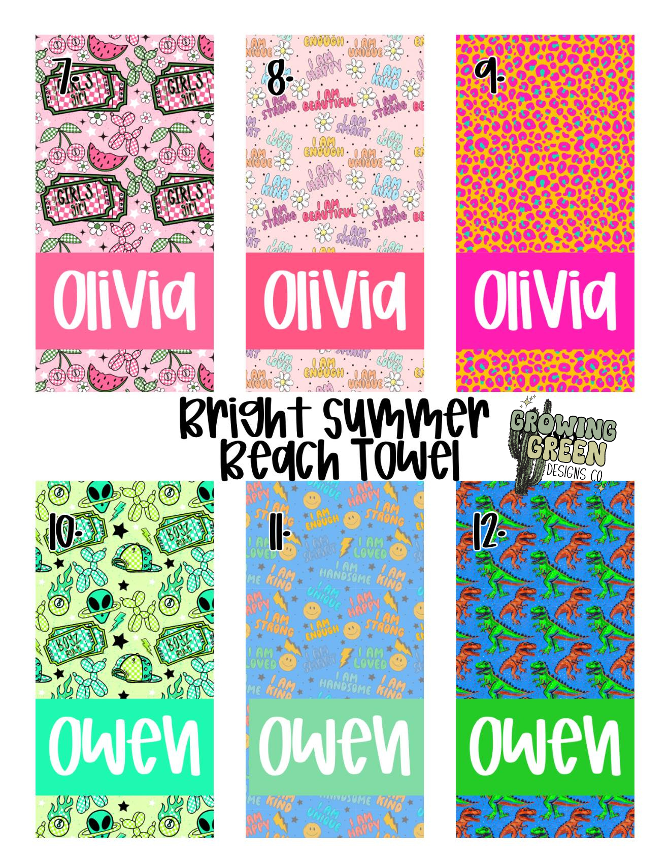 Bright Summer Beach Towels - PRE ORDER