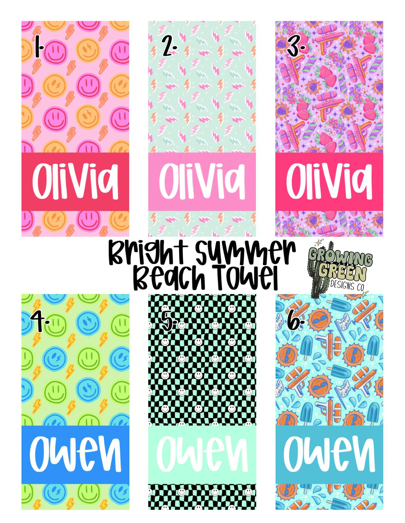 Bright Summer Beach Towels - PRE ORDER