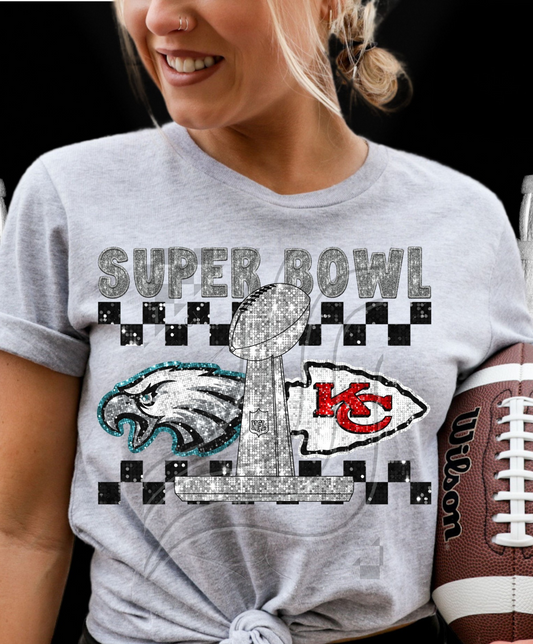 Super Bowl FAUX Sequin
