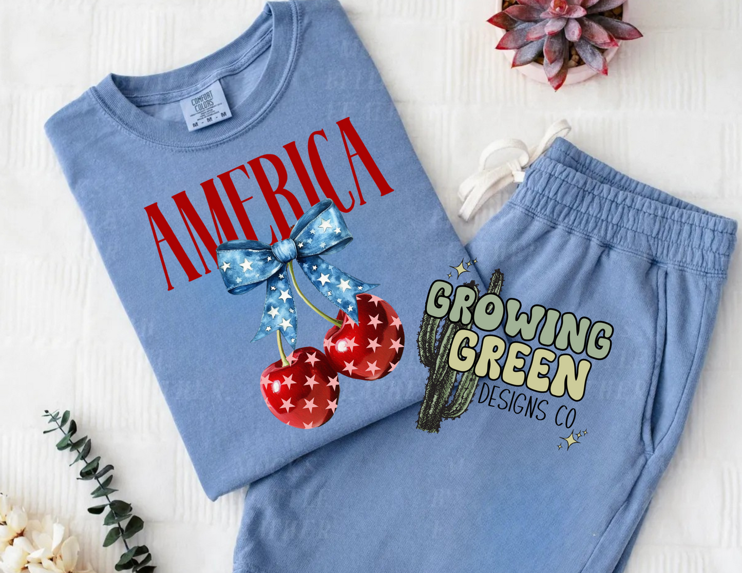 America Cherry Short Set