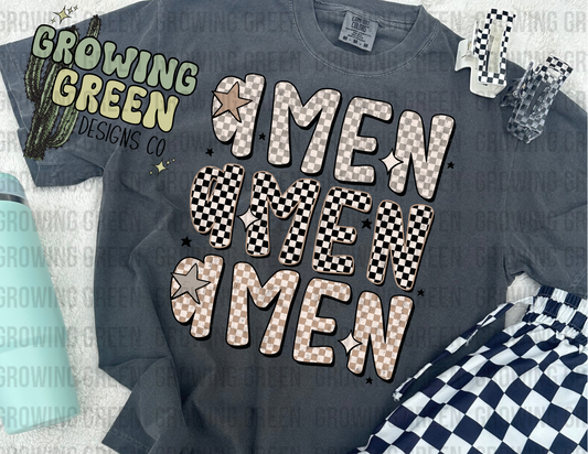 Amen Checkered Stacked