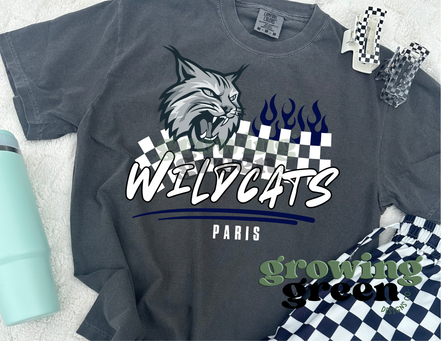 Spirit Checkered Flame - ANY MASCOT