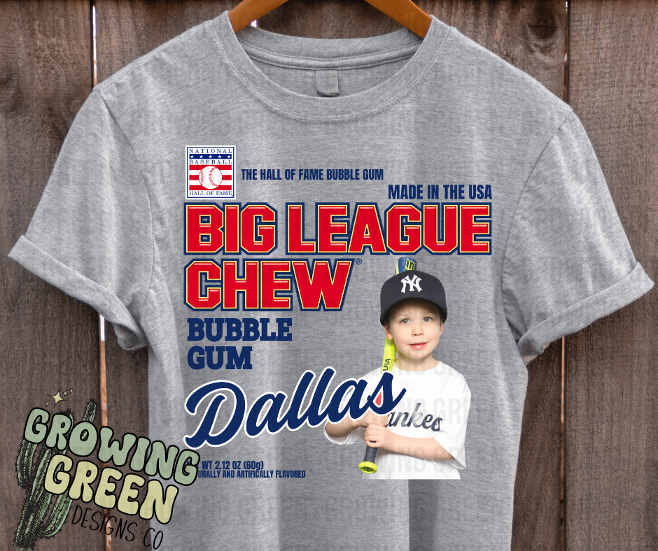 Big League Chew Baseball Photo Custom