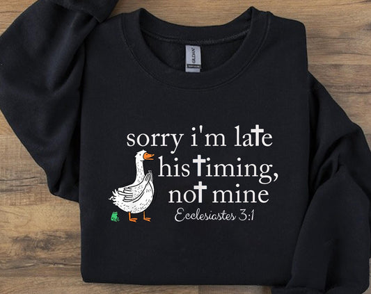 Sorry I'm Late His Timing