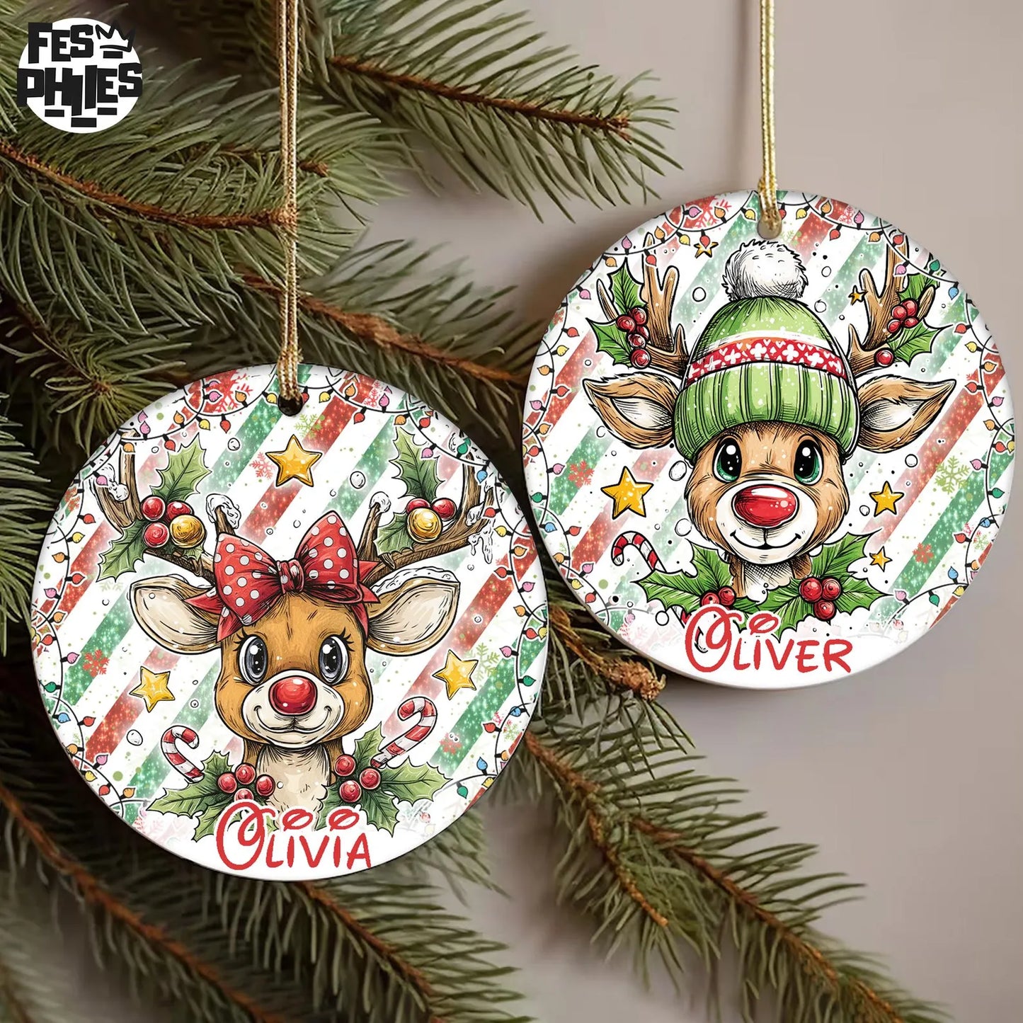 Reindeer Personalized Ornament