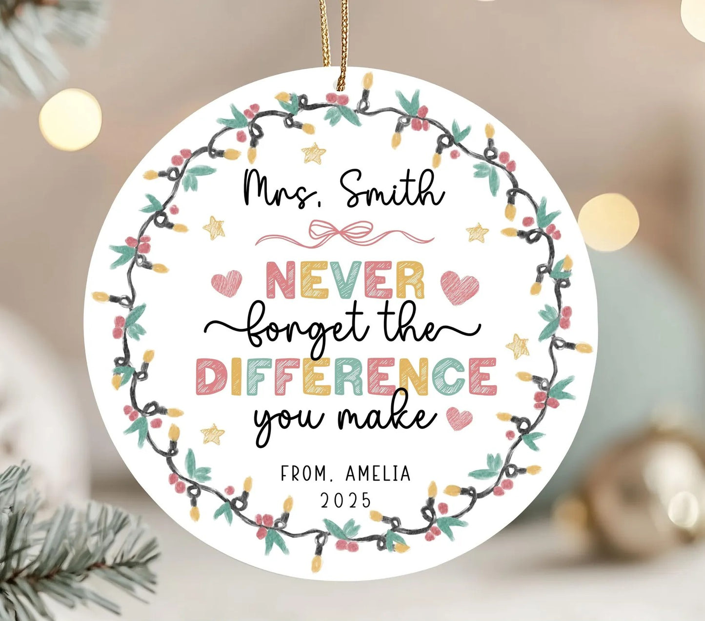 Teacher Personalized Ornaments