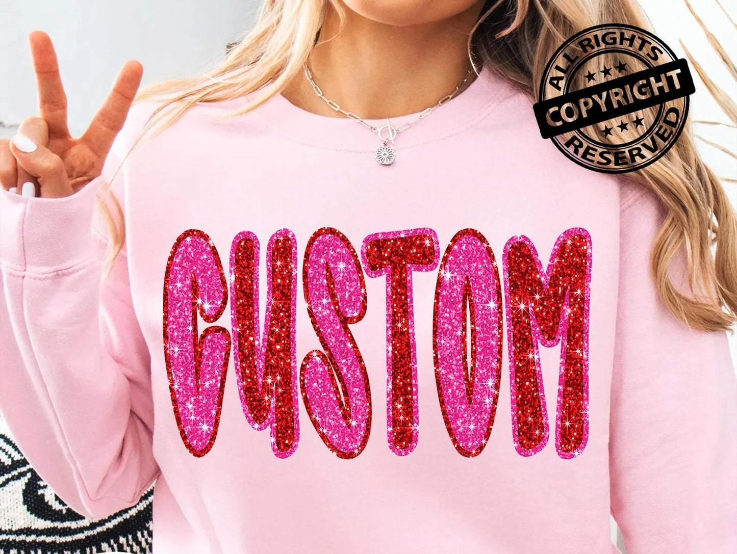Faux Valentine Glitter - ANY MASCOT