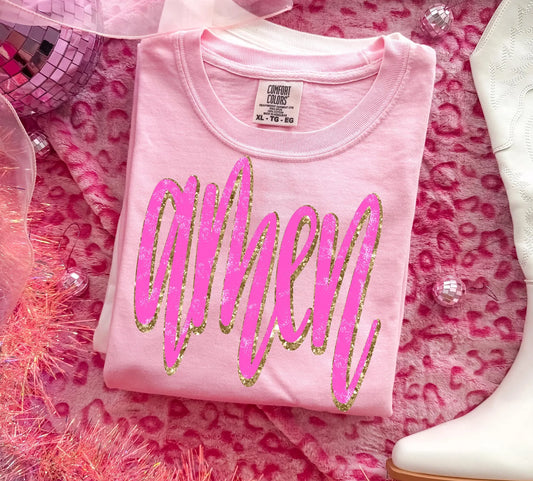 Amen Pink Handwritten