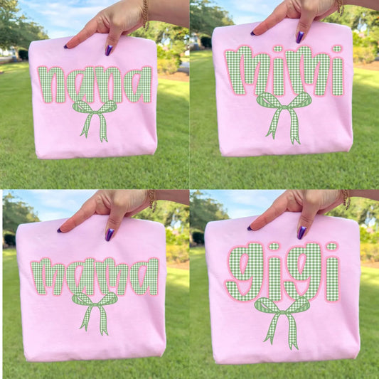 Mama/Mimi/Nana/Gigi Gingham Spring