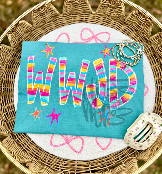 WWJD Preppy Colorful