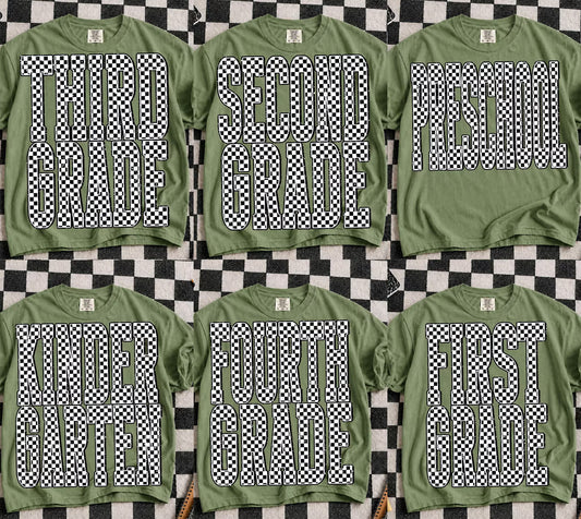 B&W Checkered Grades (PreK - 4th)