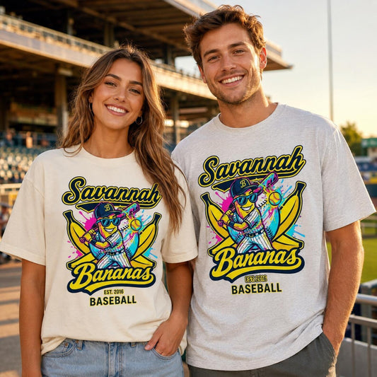 Banana Baseball Colorful Drip