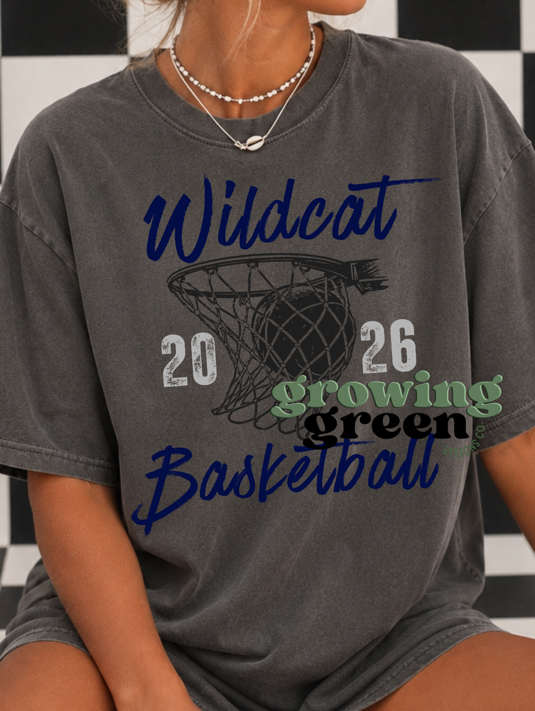 2026 Distressed Basketball - ANY MASCOT