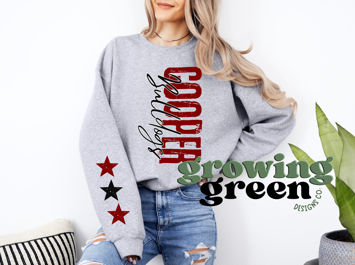 Spirit Distressed Vertical Sweatshirt - CUSTOM