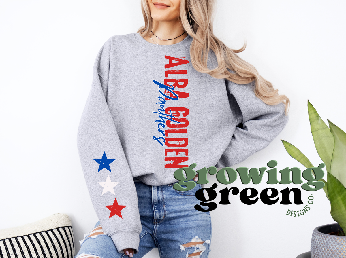 Spirit Distressed Vertical Sweatshirt - CUSTOM