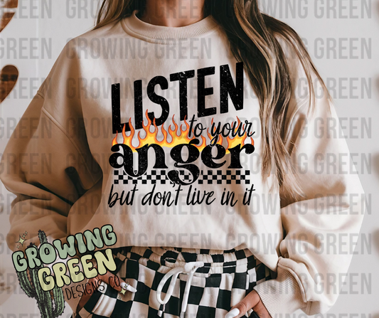 listen to your anger don't live in it