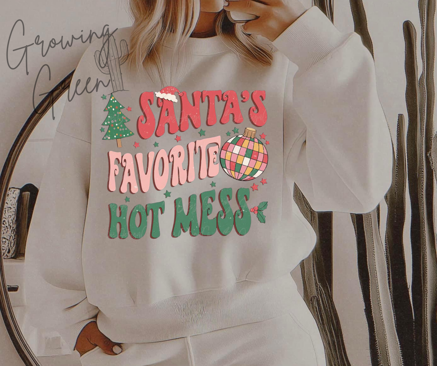 Santa's Favorite Hot Mess Retro
